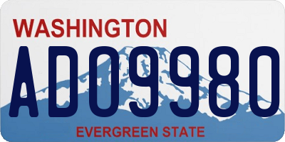WA license plate ADO9980