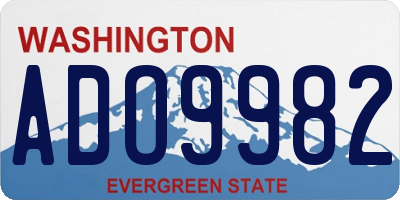 WA license plate ADO9982