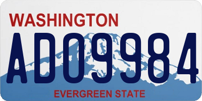 WA license plate ADO9984