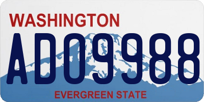 WA license plate ADO9988