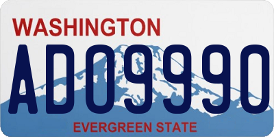 WA license plate ADO9990