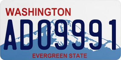 WA license plate ADO9991