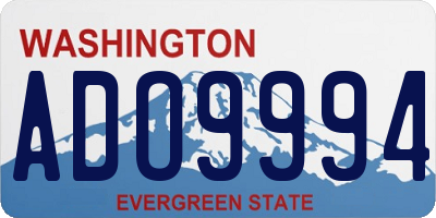 WA license plate ADO9994