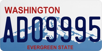 WA license plate ADO9995