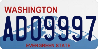 WA license plate ADO9997