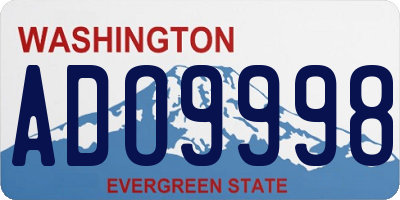 WA license plate ADO9998