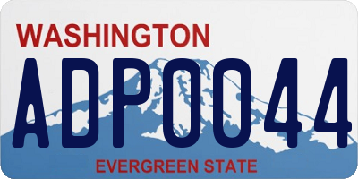 WA license plate ADP0044