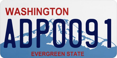 WA license plate ADP0091