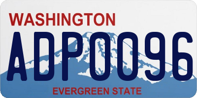 WA license plate ADP0096