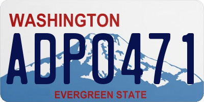 WA license plate ADP0471