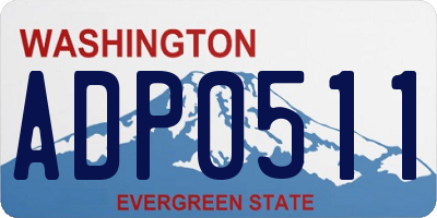 WA license plate ADP0511