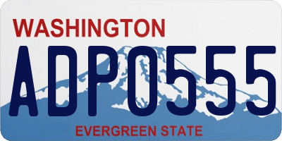 WA license plate ADP0555