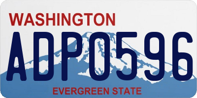 WA license plate ADP0596