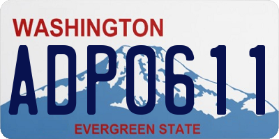 WA license plate ADP0611