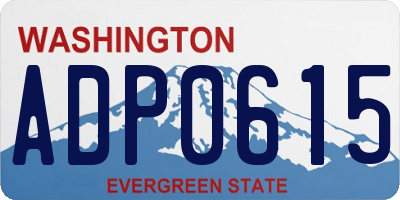 WA license plate ADP0615