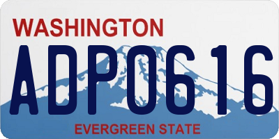 WA license plate ADP0616