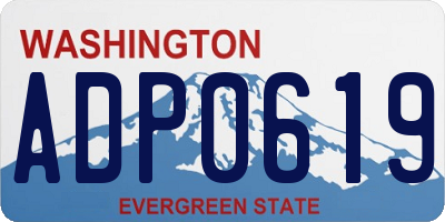 WA license plate ADP0619
