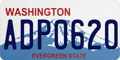 WA license plate ADP0620