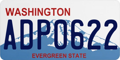 WA license plate ADP0622