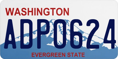 WA license plate ADP0624