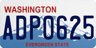 WA license plate ADP0625