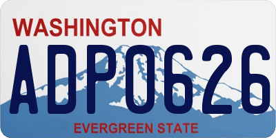 WA license plate ADP0626