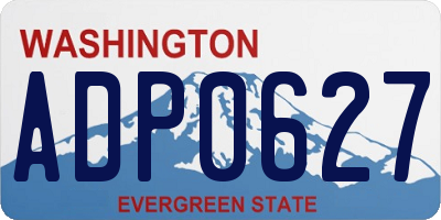 WA license plate ADP0627