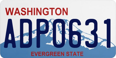 WA license plate ADP0631