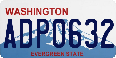 WA license plate ADP0632