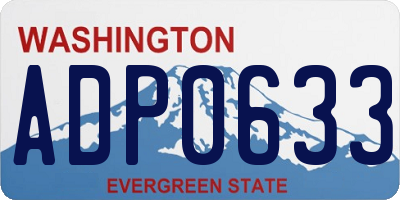 WA license plate ADP0633