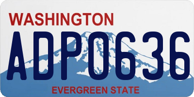 WA license plate ADP0636