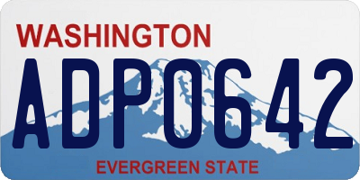WA license plate ADP0642
