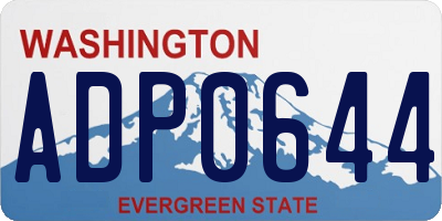 WA license plate ADP0644