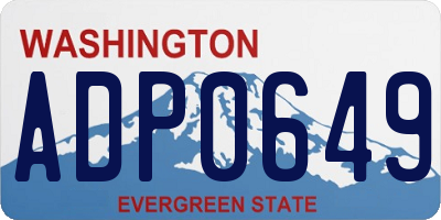 WA license plate ADP0649