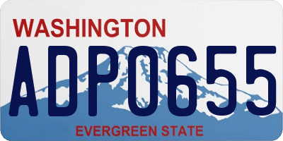 WA license plate ADP0655