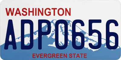 WA license plate ADP0656