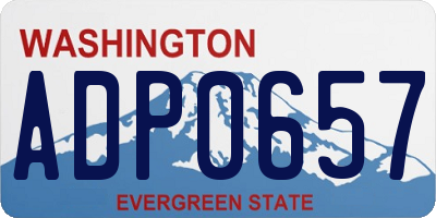 WA license plate ADP0657