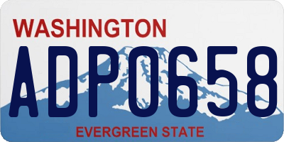 WA license plate ADP0658
