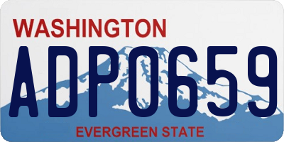 WA license plate ADP0659
