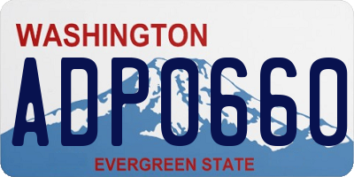 WA license plate ADP0660