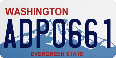 WA license plate ADP0661
