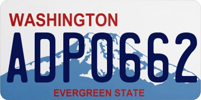 WA license plate ADP0662