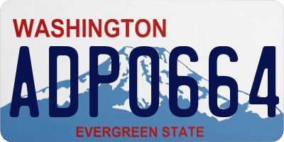 WA license plate ADP0664