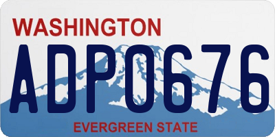 WA license plate ADP0676