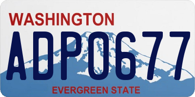 WA license plate ADP0677