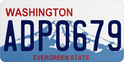 WA license plate ADP0679