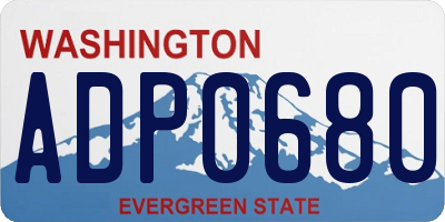 WA license plate ADP0680
