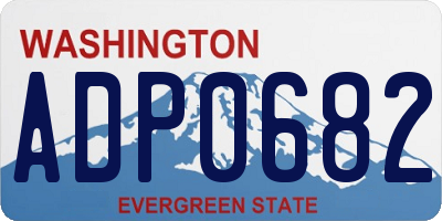 WA license plate ADP0682