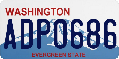 WA license plate ADP0686