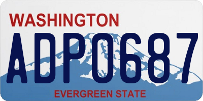 WA license plate ADP0687